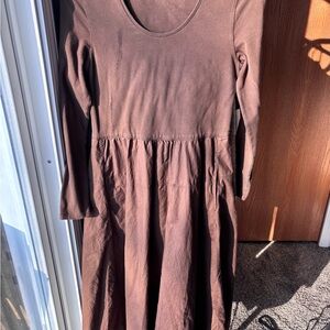 Everlane Taupe Long Sleeve Top